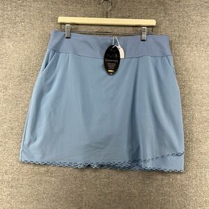 Greg Norman X Lite 50 Golf Skort Women Size Large Light Blue Stretch NEW